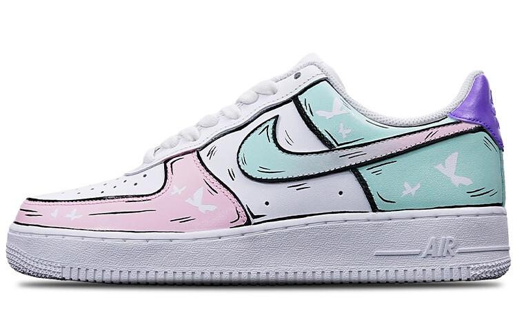 

Кроссовки для скейтбординга Air Force 1 женские с низким верхом зеленые/розовые/белые Nike, Зеленый, Кроссовки для скейтбординга Air Force 1 женские с низким верхом зеленые/розовые/белые Nike