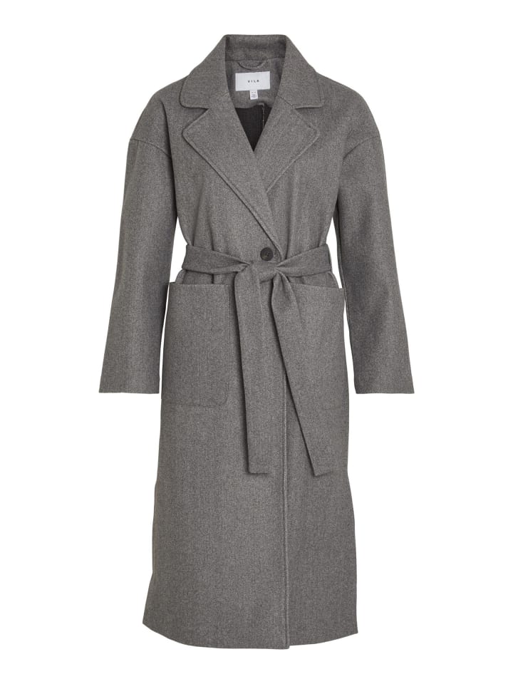 

Зимнее пальто Vila, средний серый меланж