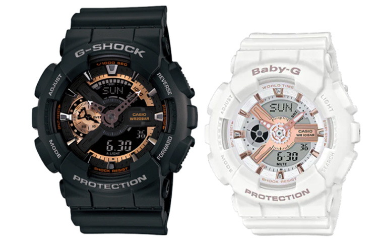 

Унисекс парные часы серии Black CASIO