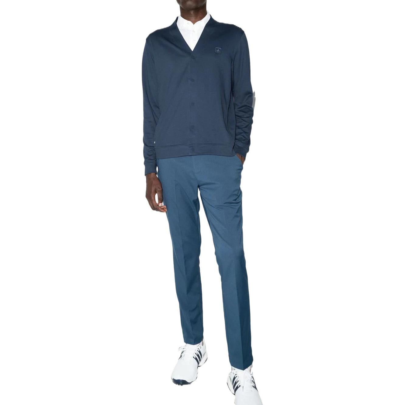 Толстовка Men's adidas Logo Embroidered V Neck Long Sleeves Knitwear Blue — фото 2