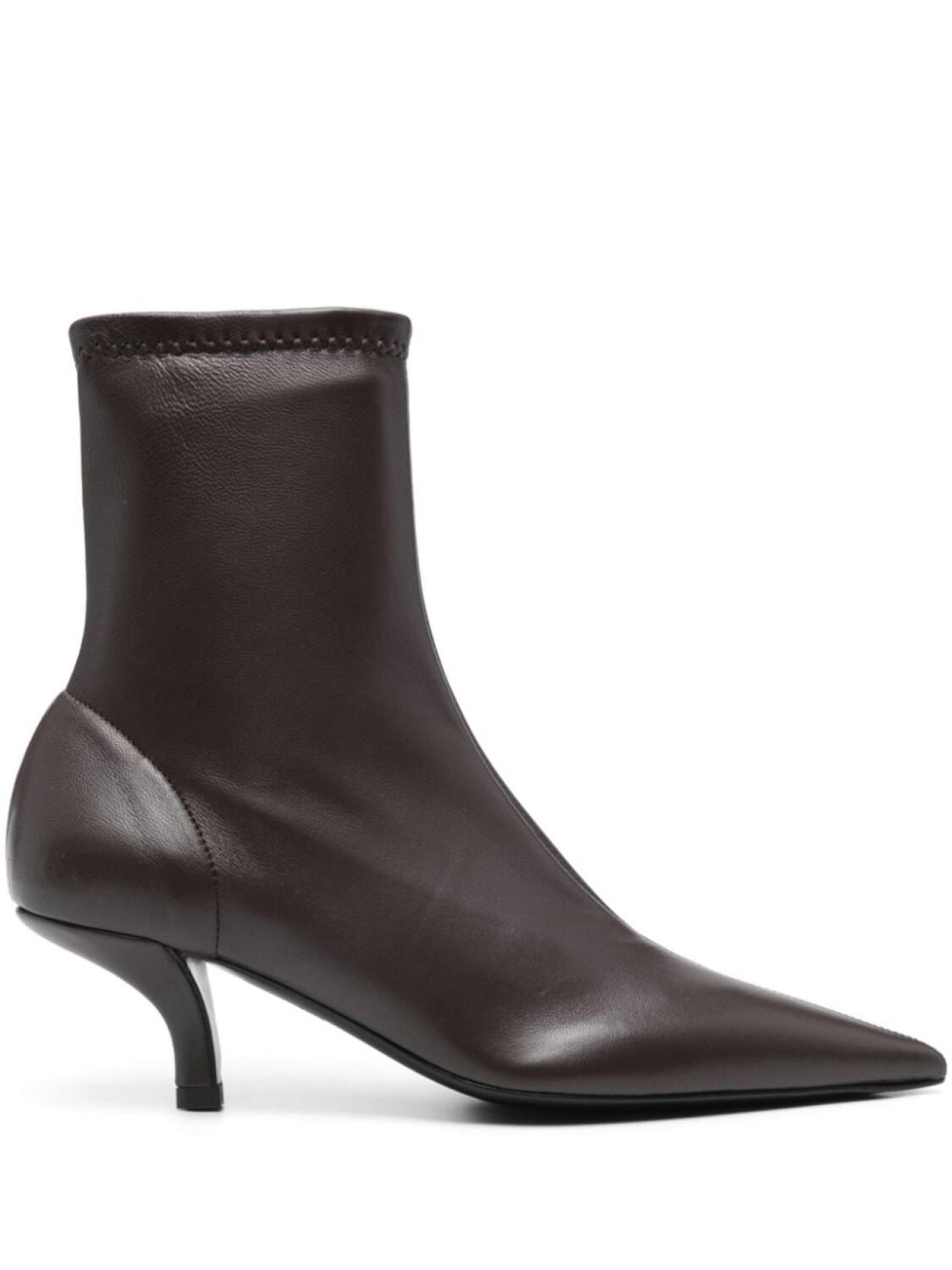 TOTEME ботильоны The Heeled Sock 55, коричневый