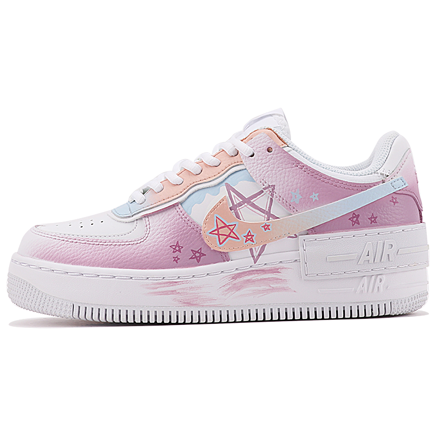 

Кроссовки Nike Air Force 1 Skateboarding Shoes Women's Low-top Purple/white, сиреневый/фиолетовый/белый