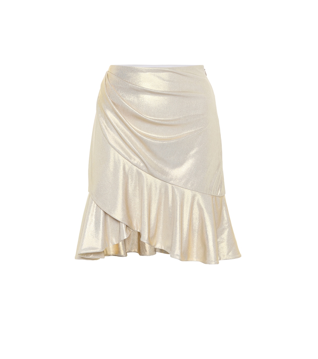 

Мини-юбка из ламе с оборками Balmain, Or Clair