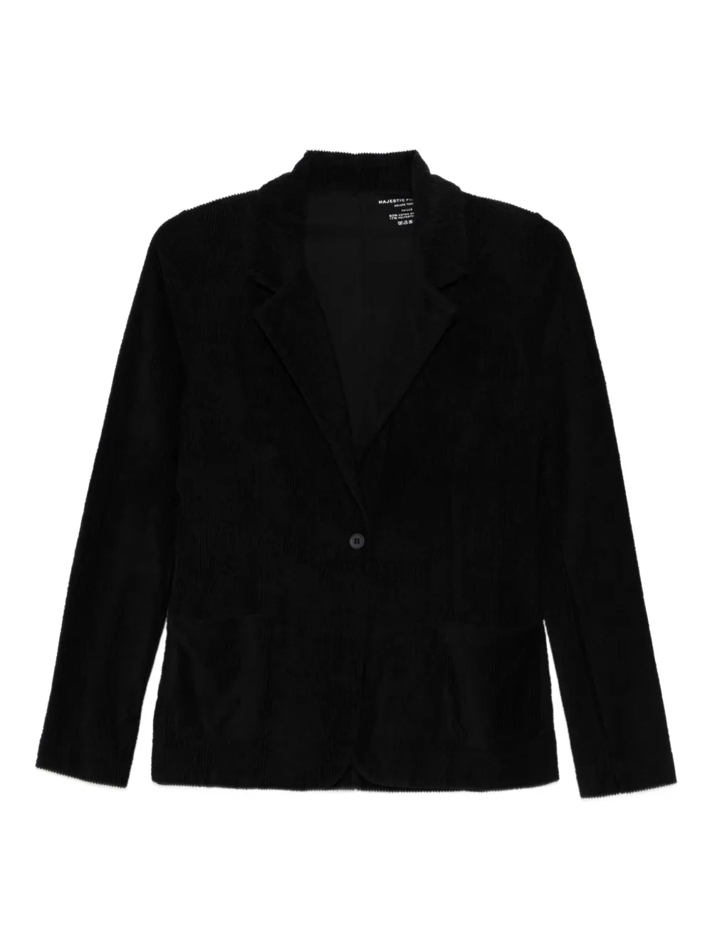

Жакет на одной пуговице с двумя карманами Majestic Filatures, черный