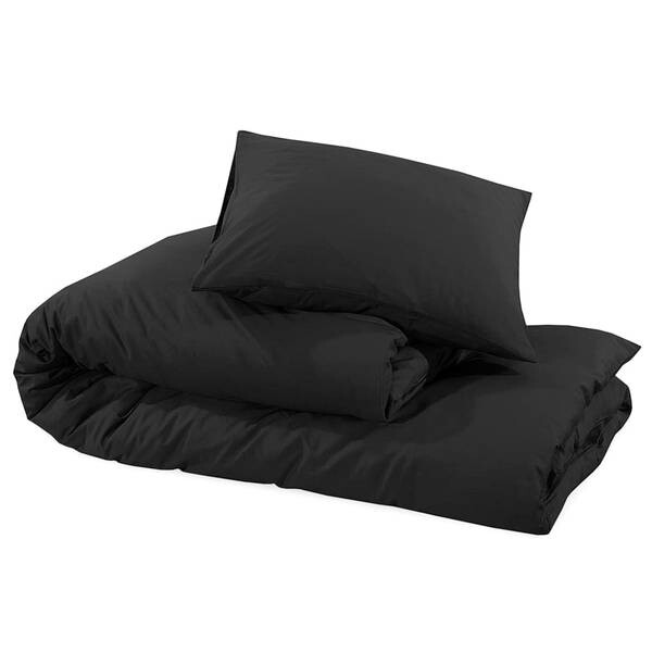 

Комплект постельного белья vidaXL Set 3016894-2 (2 шт), 140x1x200 см, черный