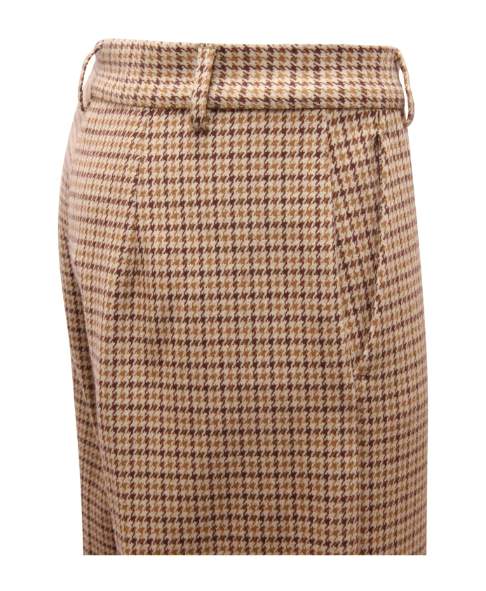 Женские брюки с широкими штанинами Max Mara, бежевый — фото 3