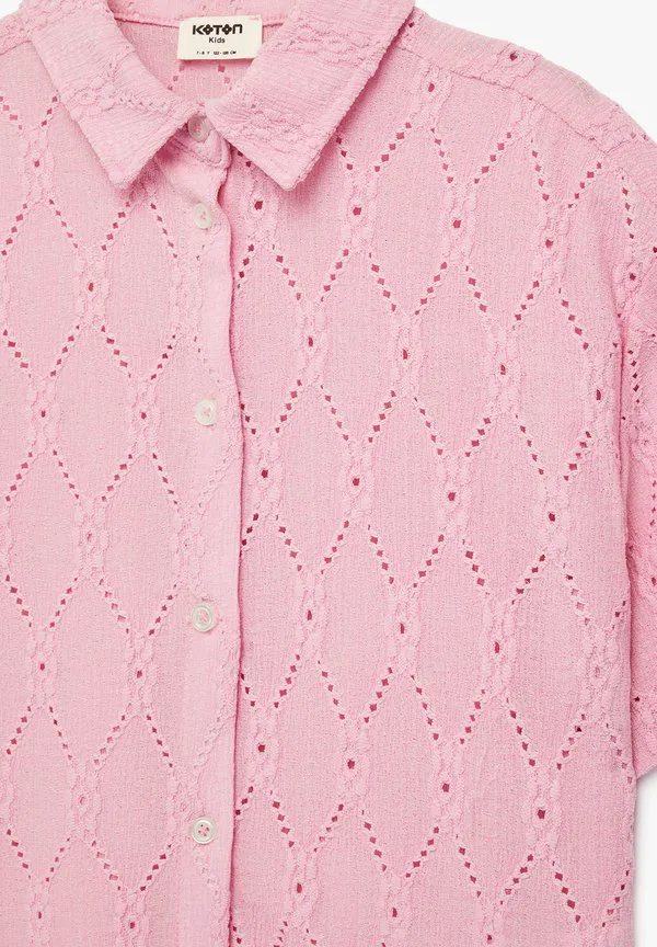 Блузка с вышивкой на пуговицах Koton, Pink — фото 3
