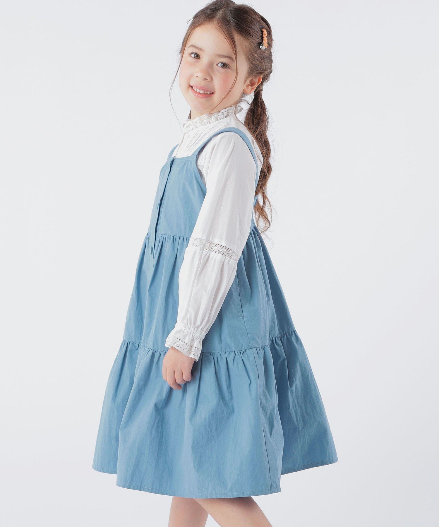 Детская блузка: 100–130 см / Блузка с кружевом и складками SHIPS KIDS, Off white — фото 4