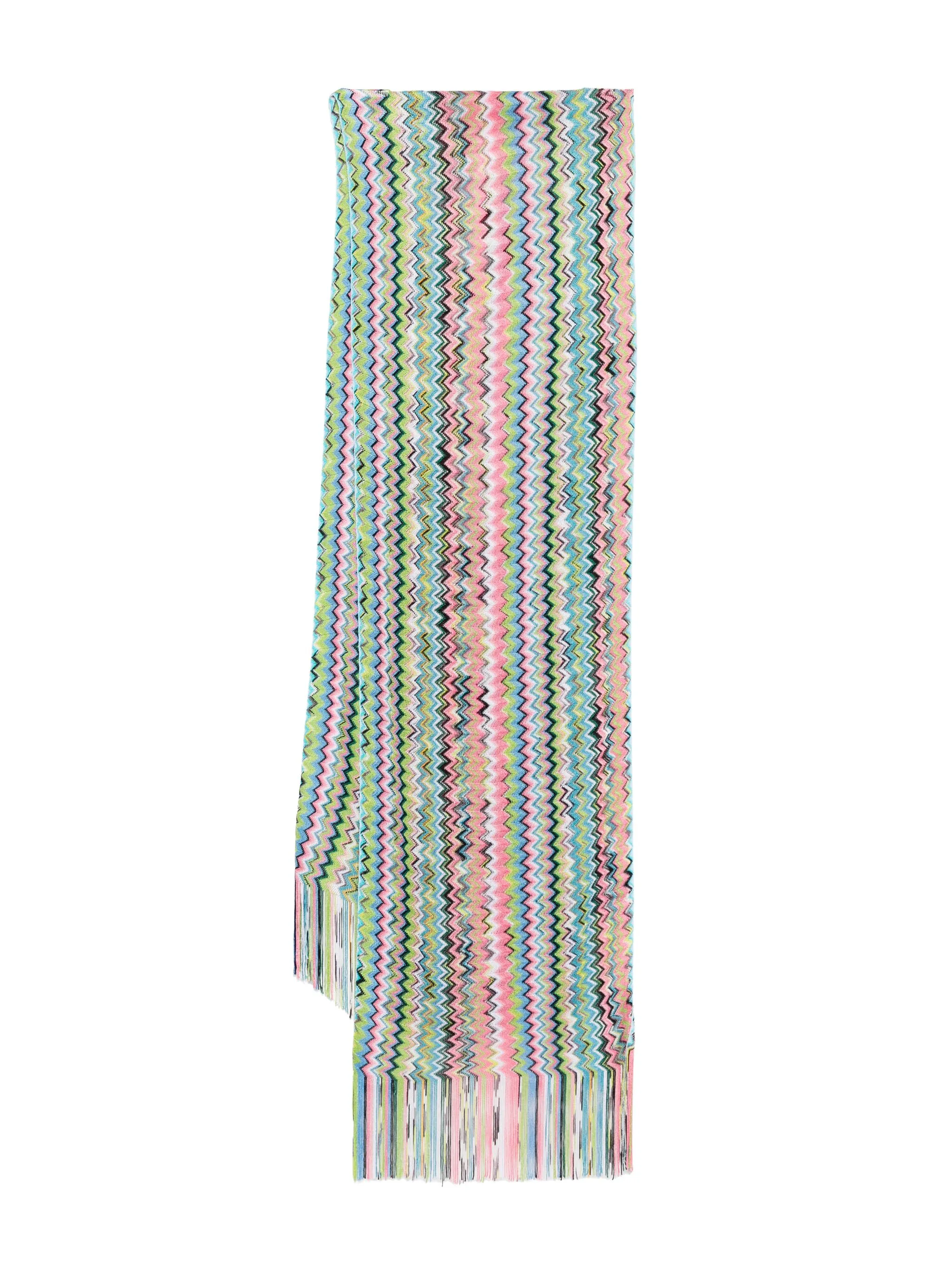 

Шарф с узором зигзаг Missoni, синий