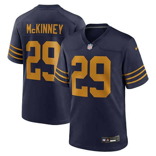 

Мужская футболка Xavier McKinney navy green bay packers the 1923 classic game Nike