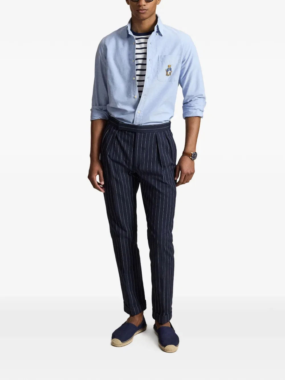 Рубашка Oxford с изображением медведя Polo Ralph Lauren, синий — фото 2