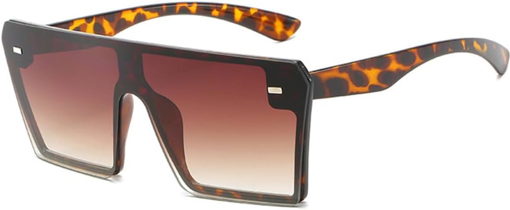 

Большие солнцезащитные очки для женщин, ретро-очки с градиентным переходом, мужские солнцезащитные очки в крупной оправе, ретро-очки с защитой от УФ-излучения UV400 LXLHWN, Leopard Tea