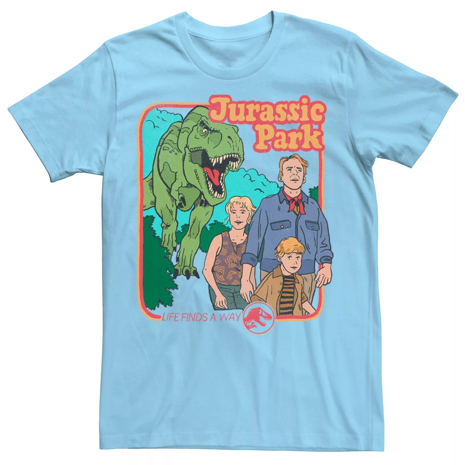 

Мужская футболка Jurassic Park Life Finds A Way Licensed Character