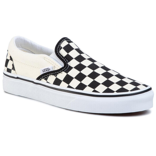 Кроссовки Vans Classic Slip-On VN000EYEBWW1 Blk/Whtchckerboard/Wht, экрю — фото 2