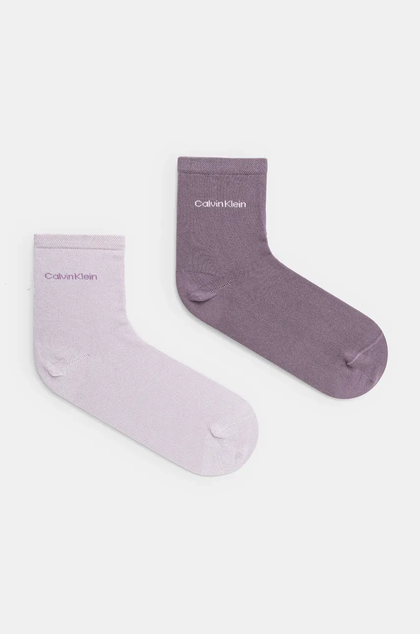 

2 упаковки носков Calvin Klein, фиолетовый