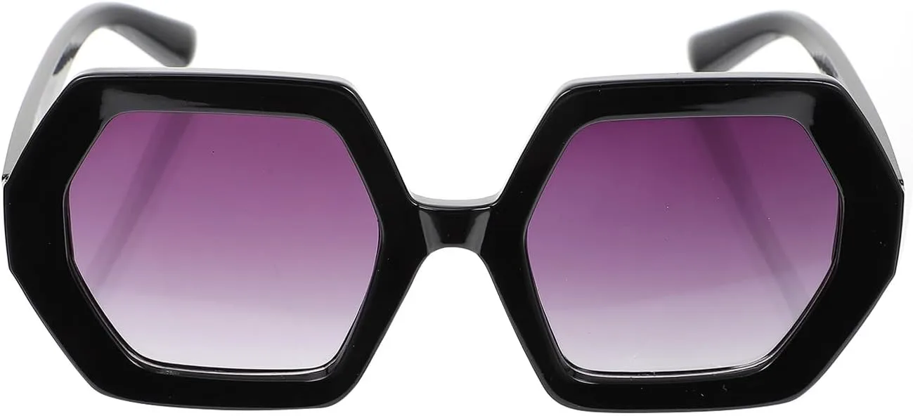 

Геометрические солнцезащитные очки для женщин, пляжные очки, черная оправа, двойные серые линзы, стильные очки для вечеринок, защита от УФ-излучения MAGICLULU