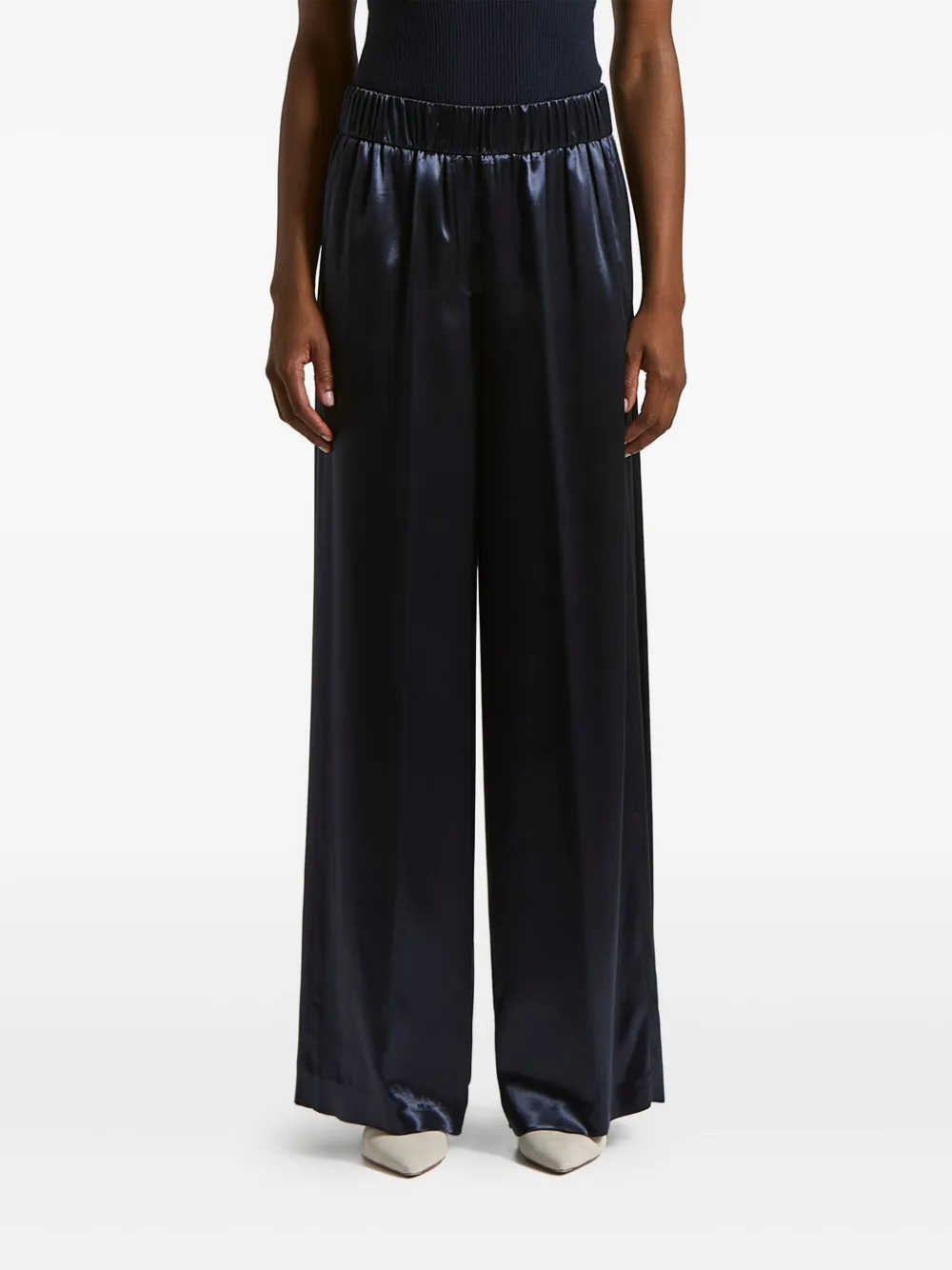 

Широкие брюки палаццо с эластичным поясом Peserico, синий