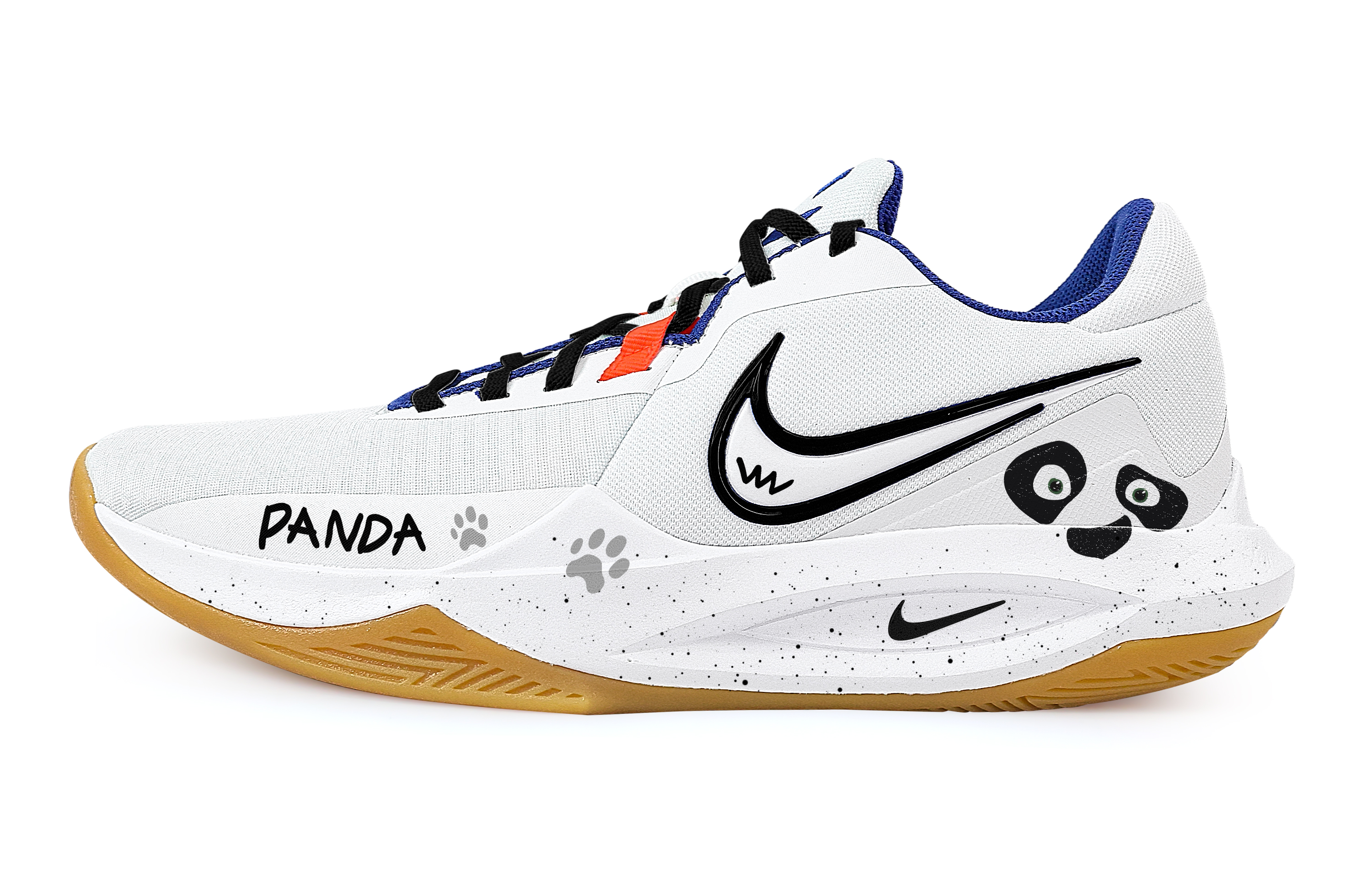 

Nike Баскетбольные кроссовки Precision 6 Panda с противоскользящей подошвой, износостойкие, белые, мужские