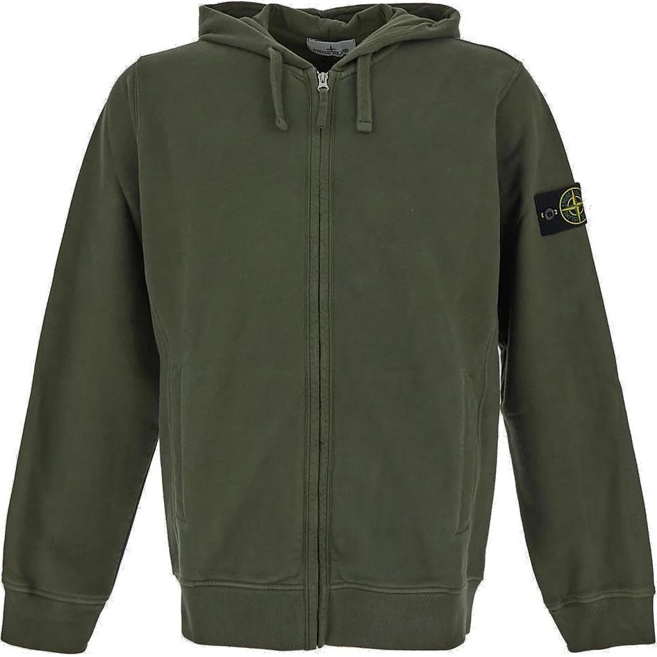 

Толстовка с капюшоном на молнии с нашивкой-логотипом STONE ISLAND, Jasper
