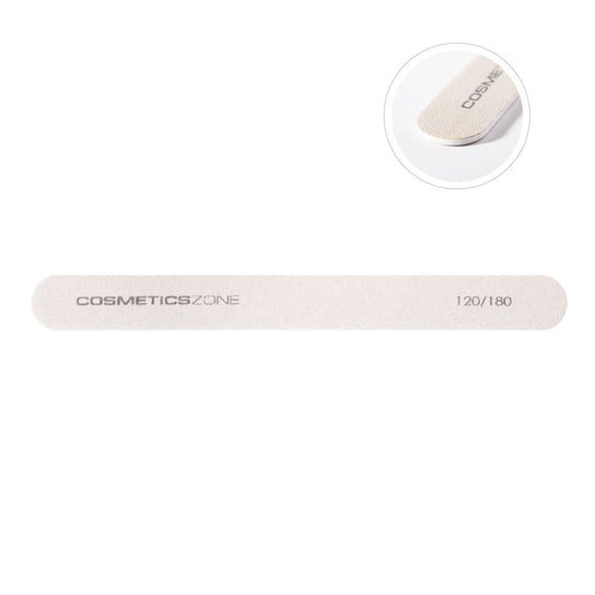 Пилочка для гибридных ногтей, тонкая, прямая - slim 120/180 Cosmetics Zone