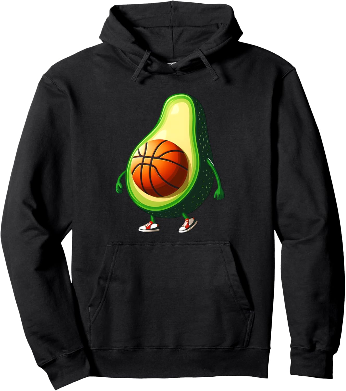 

Худи с рисунком авокадо и баскетбольной тематикой Basketball Core Avocado Collection, черный