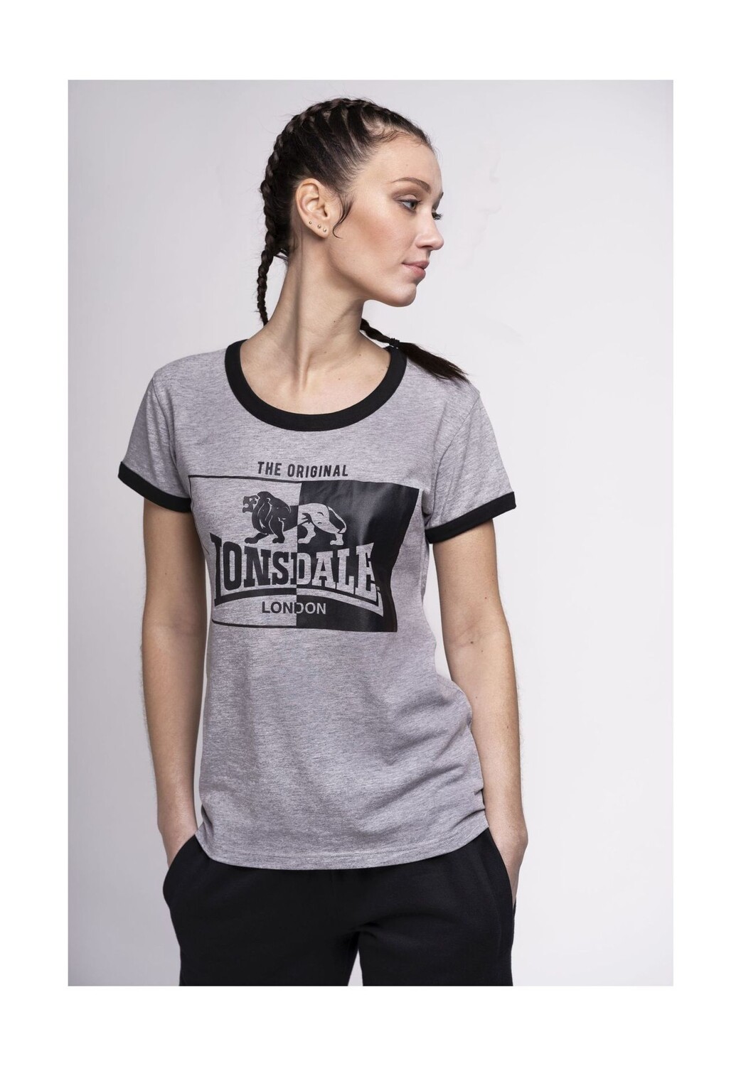 

Женская футболка UPLYME LONSDALE, цвет Marl Grey