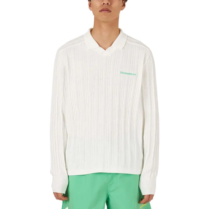 Adidas Pharrell Williams Knit Джерси с длинным рукавом Нейтральный пол Adidas Originals, белый — фото 3