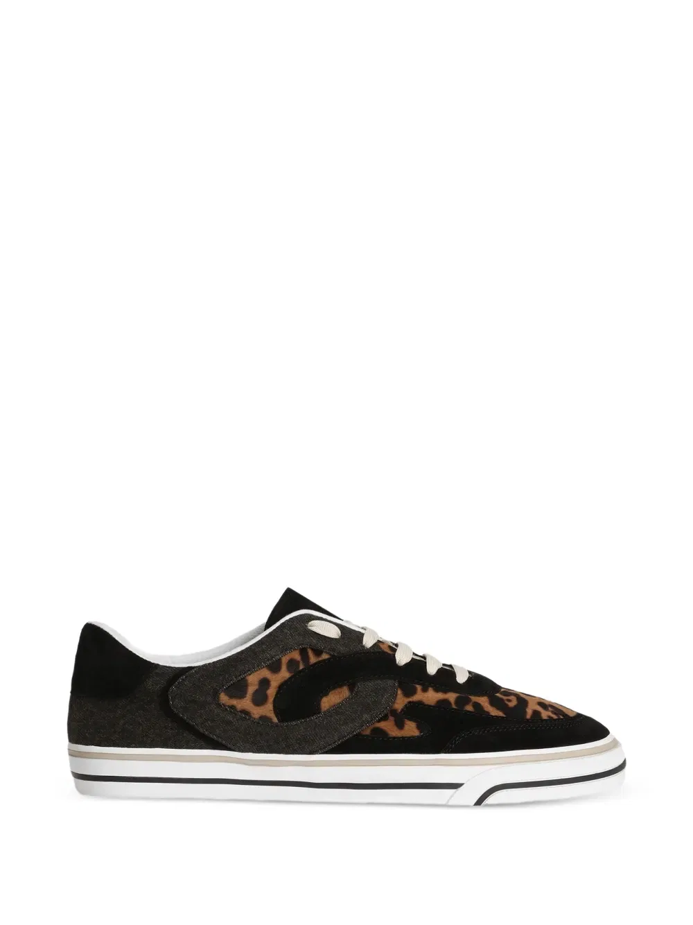 Кроссовки для парусного спорта Leo-print pony dg Dolce & Gabbana, черный
