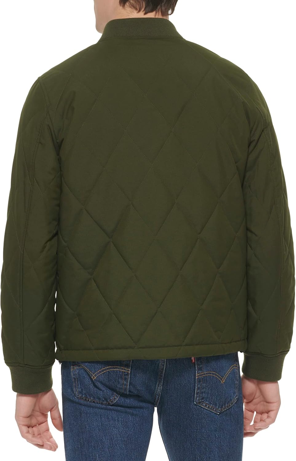 Мужская стеганая куртка-бомбер Levi's с открытым низом, Olive Onion Quilt — фото 2