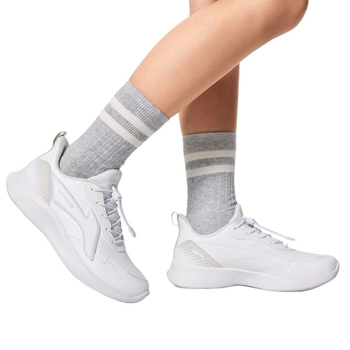 Кроссовки LINING YOUNG Lingyue 5 Kids Lifestyle Shoes GS Low-top White/Gray, белый — фото 4