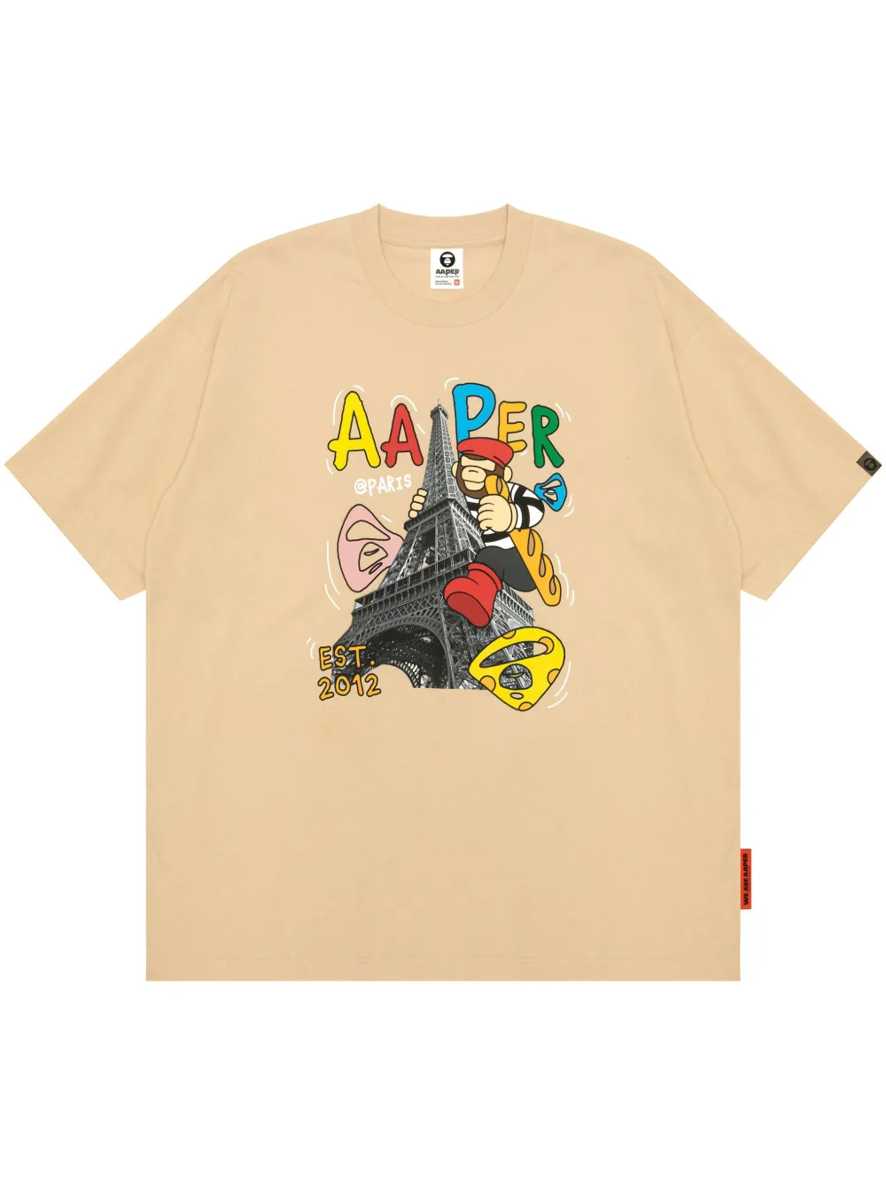 

Футболка с графичным принтом AAPE BY *A BATHING APE, нейтральный