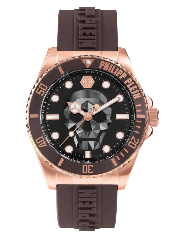 

Мужские часы Philipp Plein The $kull Diver коричневого цвета