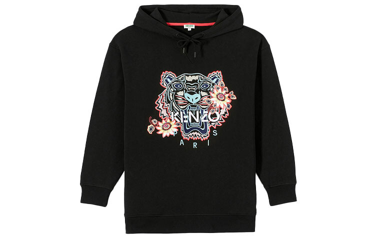 

Толстовка женская Kenzo с капюшоном, черный / красный