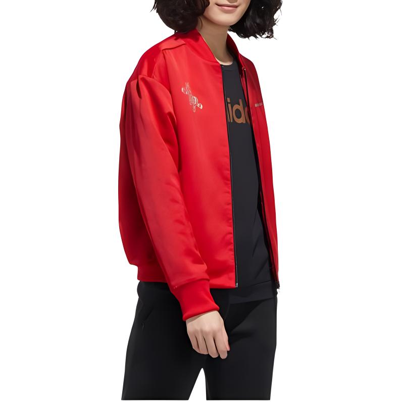 Женская пуховая куртка Светло-алая Adidas Neo, красный — фото 4