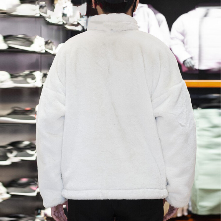 Куртка унисекс розовая/белая Adidas Originals, белый — фото 3