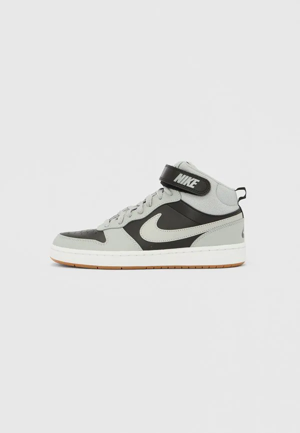 Court borough mid 2 унисекс высокие кроссовки Nike Sportswear, Black/Smoke Grey/White