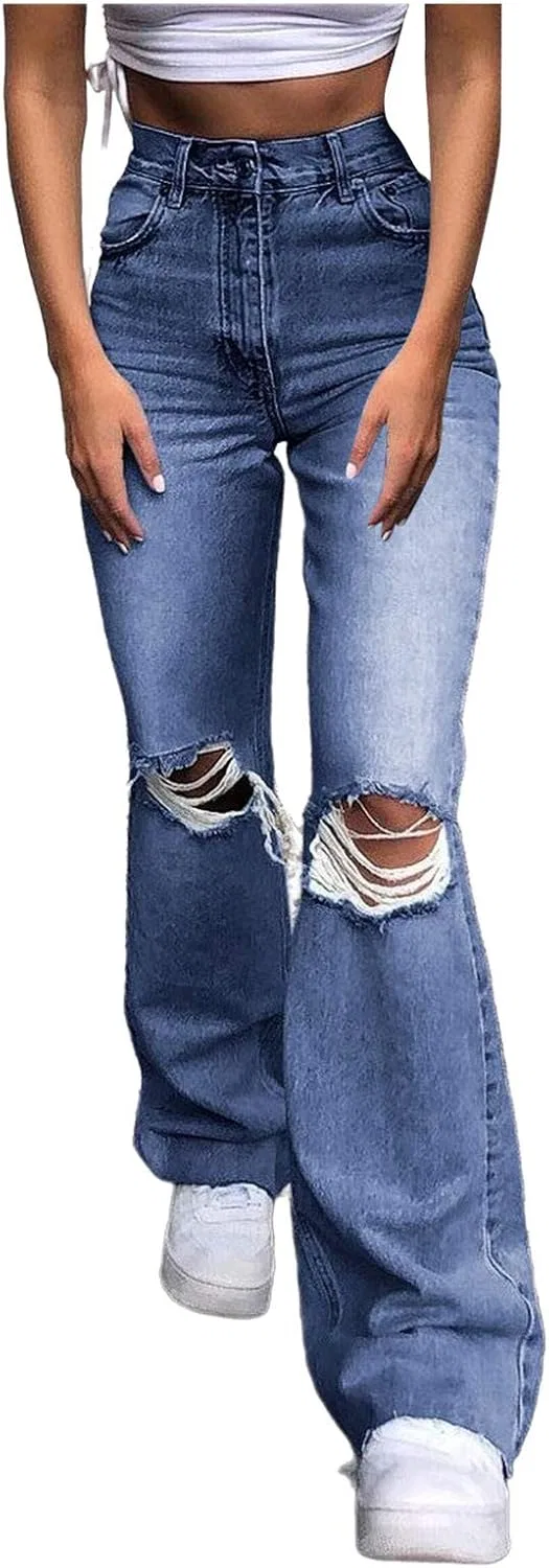 Джинсы high waist cargo, темно-синие
