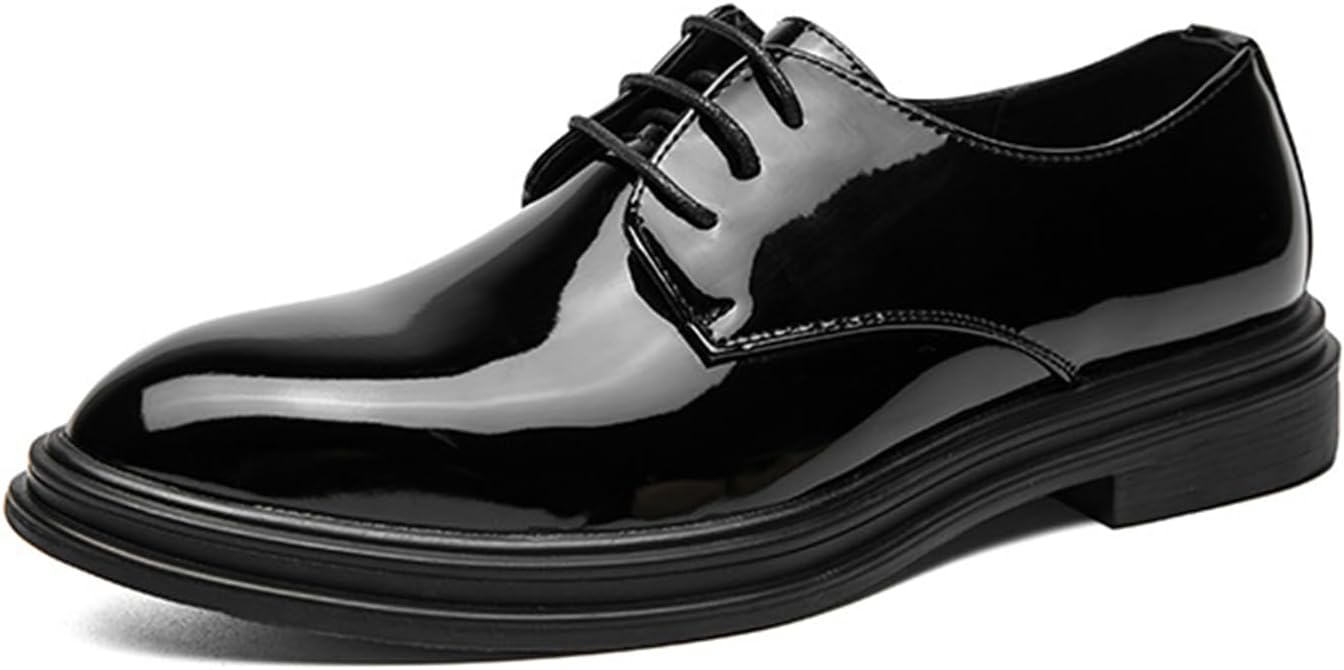 

Мужские оксфорды для деловой одежды с регулируемыми шнурками, туфли с заостренным носком, подходят для свадеб и официальных мероприятий Ferraogan, черный