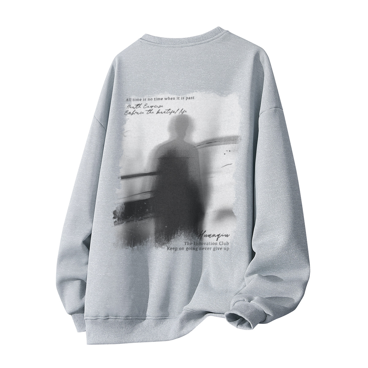 

Свитшот Unisex Crew Neck Moderate Heavyweight HUANQIU, светло-серый