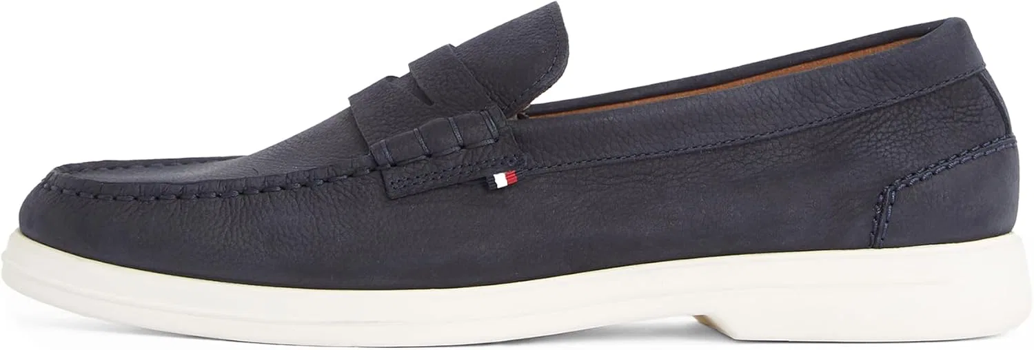 Мужские кожаные лоферы Tommy Hilfiger, голубой