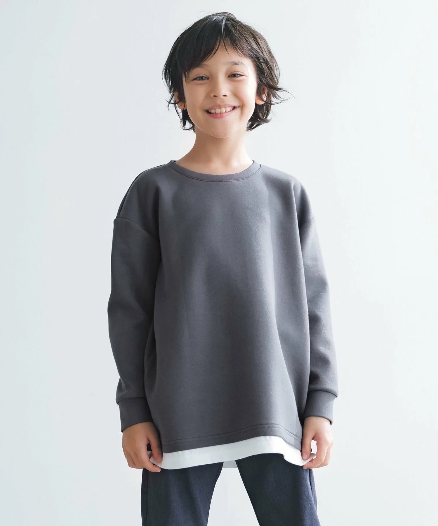 [110-150 см] Свитшот BEAUTY FORM JERSEY (УНИСЕКС) Unfilo, Charcoal [004]