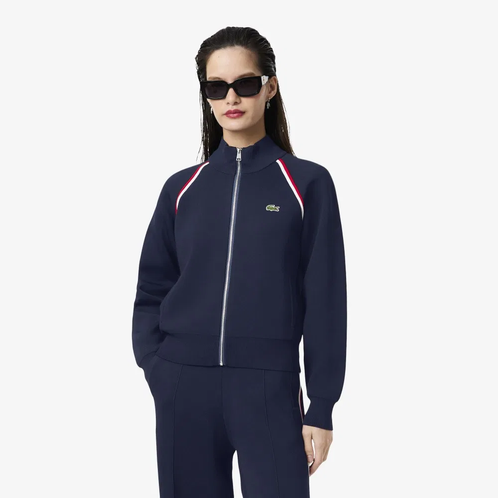 Джемпер Lacoste двусторонний на молнии, тёмно-синий
