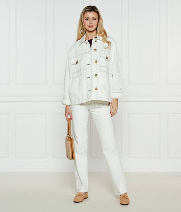 Джинсы Relaxed fit Tommy Hilfiger, экрю — фото 2
