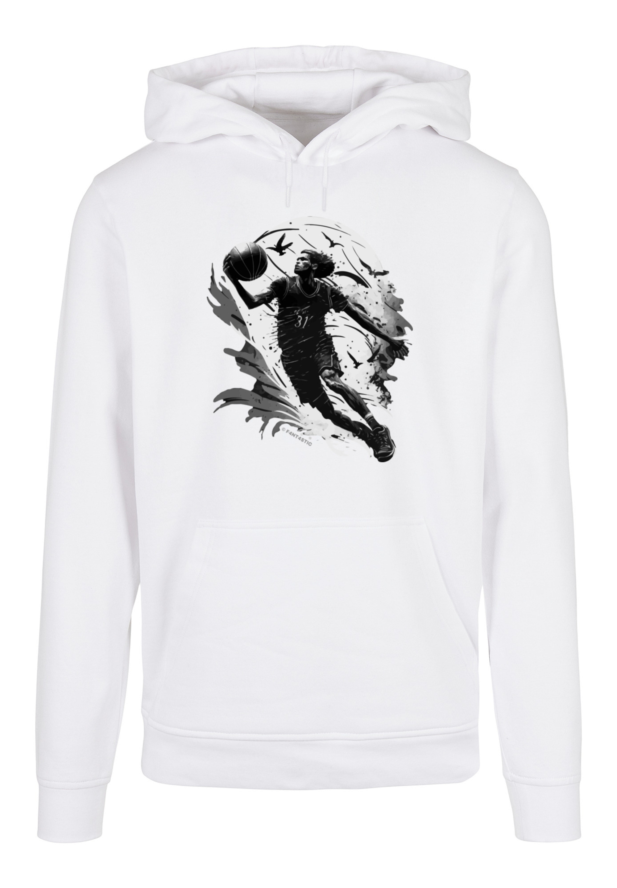 

Пуловер F4NT4STIC Basic Hoodie Basketball Spieler, белый