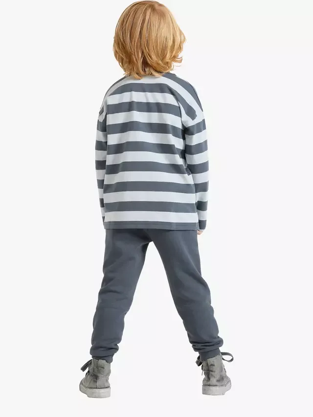 Детские спортивные штаны из чистого хлопка Lindex, Dark Grey — фото 2