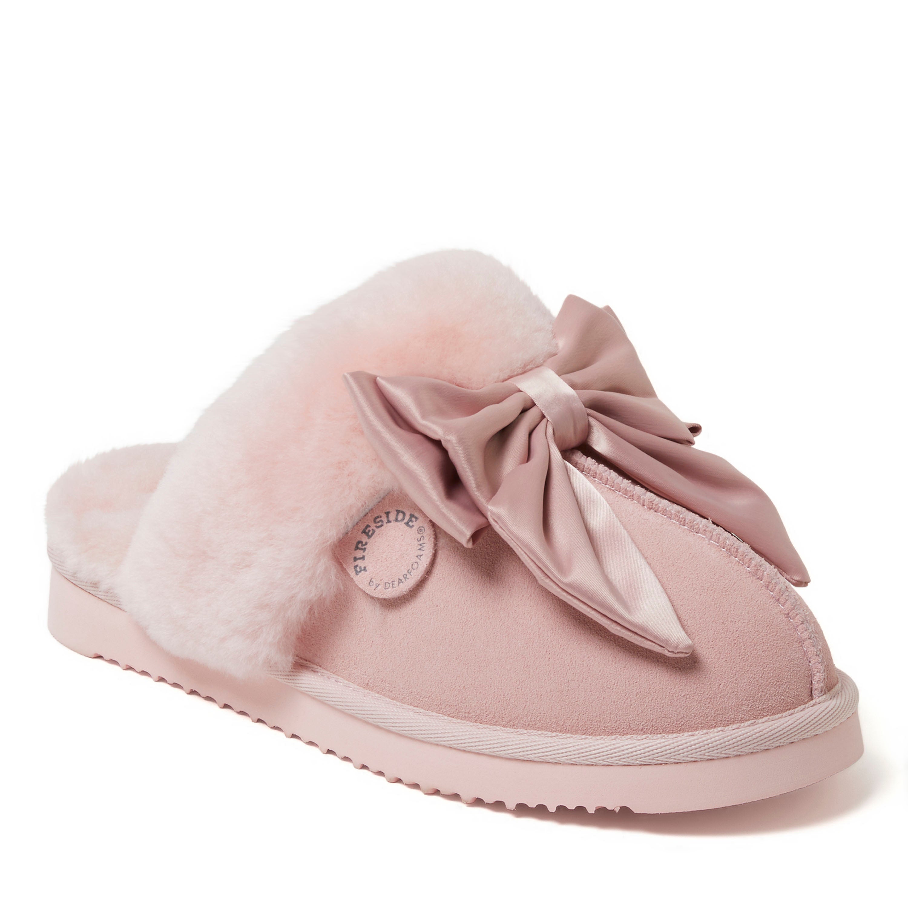 

Женская куртка Fireside by Dearfoams Sydney из натуральной овчины с бантом, розовый