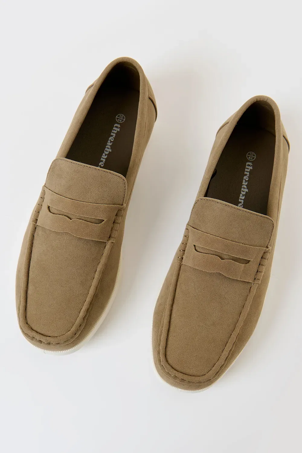 Полуботинки Penny Loafer из искусственной замши Threadbare, бежевый — фото 3