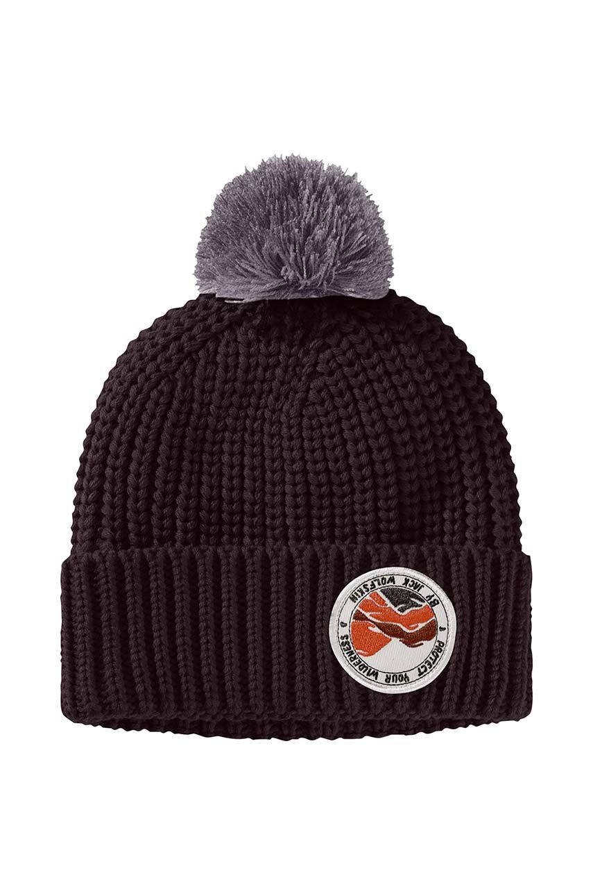 

Детская шапка Jack Wolfskin POMPOM BADGE, гранатовый