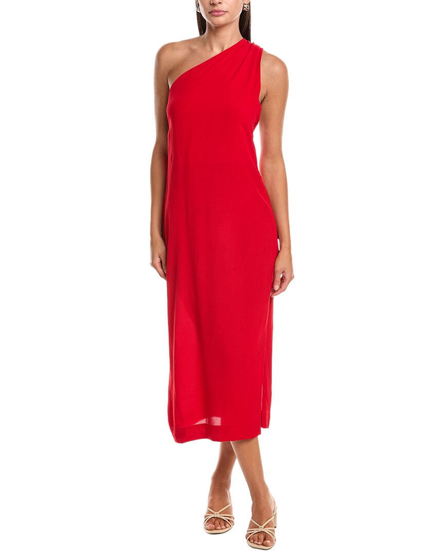 

HAIGHT Angelina платье миди из льняной смеси, красный
