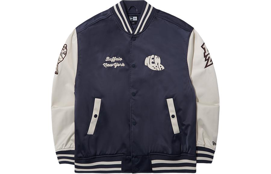 

New Era Бейсбольная куртка унисекс темно-синяя, Navy Blue